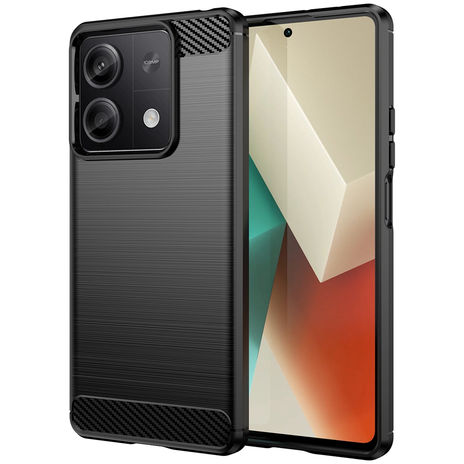 For Xiaomi Redmi Note 13 5G Cell Phone Shell Case TPU Carbon Fiber Texture Shell Cover - Black For Xiaomi Redmi Note 13 5G Cell Phone Shell Case TPU Carbon Fiber Texture Shell Cover - Black